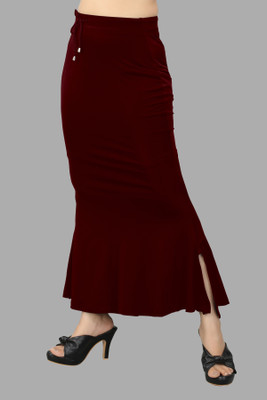 house of common AC.B._Fish_Maroon_L_Saree Shapewear shapewear petticoat For women Lycra Blend Petticoat(L)