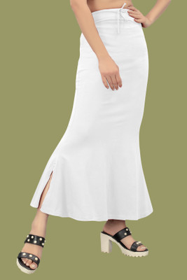 house of common F1_Fish_White_L_Saree Shapewear shapewear petticoat For women Lycra Blend Petticoat(L)