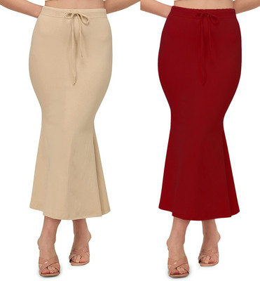 ALYNE BEIGE-COMBO-FISHCUT-MAROON-BEIGE Lycra Blend Petticoat(XXL)