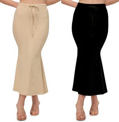 ALYNE BEIGE-COMBO-FISHCUT-BLACK-BEIGE Lycra Blend Petticoat(M)