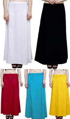 Gugaliya BLK.WHITE.YELLOW.MARRON.RAMA Pure Cotton Petticoat(Medium)