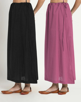 Lootnixx SP_Black & Wings Of Rose petticoat Combo For women Free Pure Cotton Petticoat(Free)