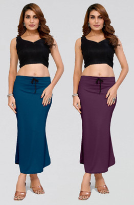 BLYNK FEB-P2-GR-SPW-Blue-Wine Lycra Blend Petticoat(L)