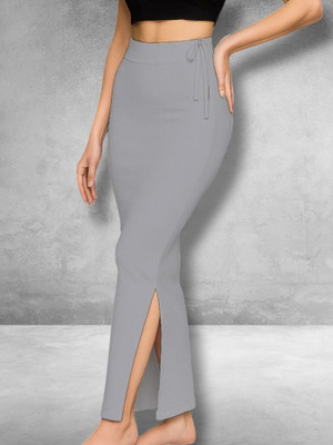 The Stanch Shapeware Light Grey MT0034 Lycra Blend Petticoat(XL)