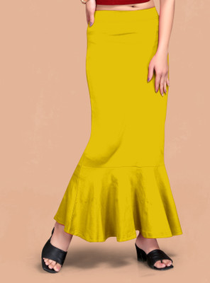 DRESQUE STORE DS_PC_PLEATS_3509_LEMON_YELLOW(L) Lycra Blend Petticoat(L)