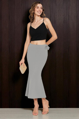DSV ENTERPRISES Shapeware Light Grey M0133 Lycra Blend Petticoat(XS)