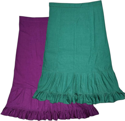 house of common Fandango & Light Pine Green Pure Cotton Petticoat(XXL)
