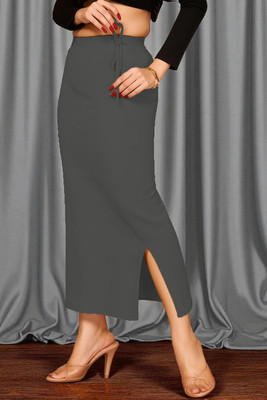 DSV ENTERPRISES Shapeware Dark Grey M0070 Lycra Blend Petticoat(XS)