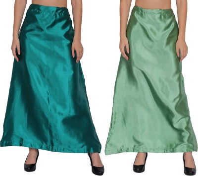 Guddan GD-6014-Peacock-Pista Pure Satin Petticoat(Free)