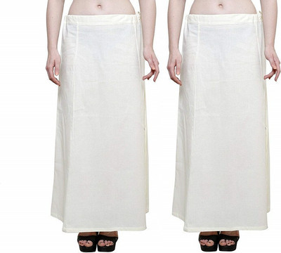 Queen Style 8 Part-Cream (Pack of 2) Pure Cotton Petticoat(Free)