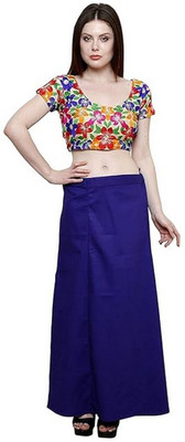 KAVYA DESIGNERS COTTON PETTICOAT NAVY BLUE S99 Pure Cotton Petticoat(Free)