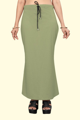 Leeza Store LZSHPWR-OLIVEGREEN-XL Lycra Blend Petticoat(L)