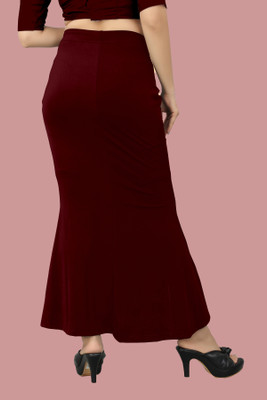 SANDIAM SALES K.MT._Fish_Maroon_XL_Saree Shapewear shapewear petticoat For women Lycra Blend Petticoat(XL)