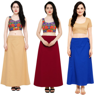 IGNOTO FKK_3PTCT-BGE_MRN_RYL.BLU Cotton Blend Petticoat(Free)