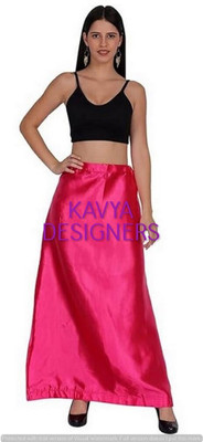 Aarvi styles DARK GAJRI IN COLOUR PETTICOAT17 Pure Satin Petticoat(Free)