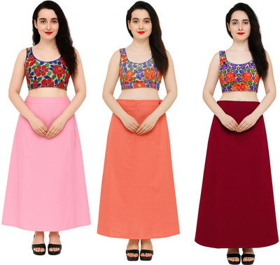 IGNOTO FKK_3PTCT-BB.PNK_GAJRI_MRN Cotton Blend Petticoat(Free)