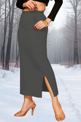 DSV ENTERPRISES Shapeware Dark Grey M0057 Lycra Blend Petticoat(XXL)