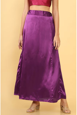 Lootnixx SATIN_SP_DARK_PURPLE_F Pure Satin Petticoat(Free)