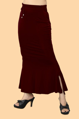 Ozberk Creation B.L.U__Fish_Maroon_L_Saree Shapewear shapewear petticoat For women Lycra Blend Petticoat(L)