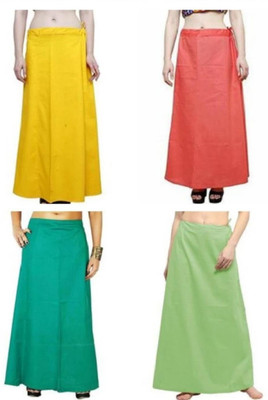 SHIVAWORLD PURE COTTON PETTICOTS 4 COLOUR Cotton Blend Petticoat(Free)