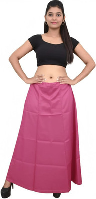 TrendingTrading Plus Size Cotton Petticoat for Saree - Adjustable Saree Underskirt for Women Pure Cotton Petticoat(L)