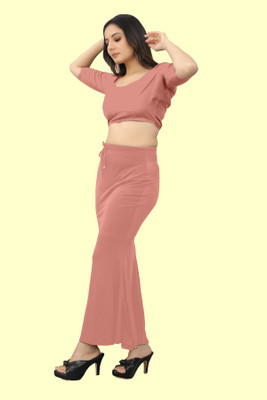 KERMIT TAX_FishCut_peach_XXL_Saree Shapewear shapewear petticoat For saree Lycra Blend Petticoat(XXL)