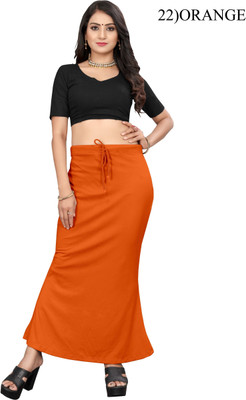 inch pinch L-ORANGE SAREE-SHAPER Lycra Blend Petticoat(L)