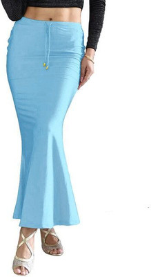 VDIHATA FASHION Sky Blue Fishcut Stretchable Lycra Blend Women'S Saree Shapewear Petticoat Lycra Blend Petticoat(S)