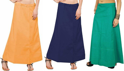 Gugaliya GOLDEN YELLOW RAMA GERMA BLUE Pure Cotton Petticoat(Medium)