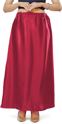 SPRY WORLD PT-Maroon Pure Satin Petticoat(Free)