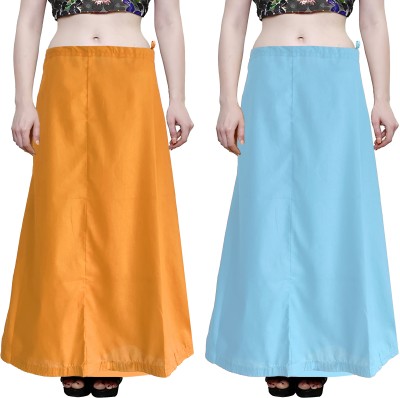 sadaf creation asmani+golden yellow petticoat 2 pcs Pure Cotton Petticoat(Free)