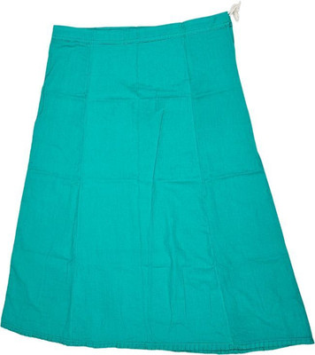 Belizs Caribbean Green Pleated Pure Cotton Petticoat(XXL)