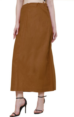 sadaf creation mustard saree petticoat length 36 inch waist 42 inch pack of 1 pcs Pure Cotton Petticoat(Free)