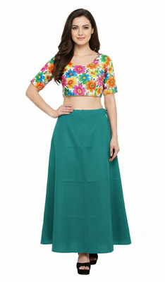 SANIGOLD Sea green Pure Cotton Petticoat(XL)