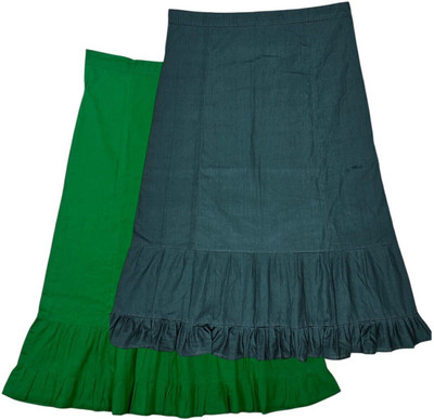 house of common Dark Spring Green & Foxtons Combo Pure Cotton Petticoat(XL)