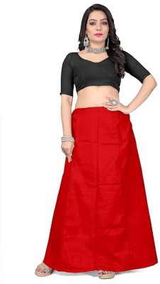 KAVYA DESIGNERS COTTON PETTICOAT RED S30 Pure Cotton Petticoat(Free)