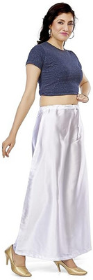 KAVYA DESIGNERS WHITE A11 STYLES Pure Satin Petticoat(Free)