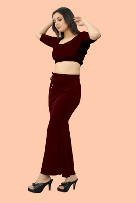 SANDIAM SALES PAR._Fish_Maroon_L_Saree Shapewear shapewear petticoat For women Lycra Blend Petticoat(L)