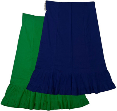 house of common BE Dark Spring Green & Night Blue Combo Pure Cotton Petticoat(XXL)