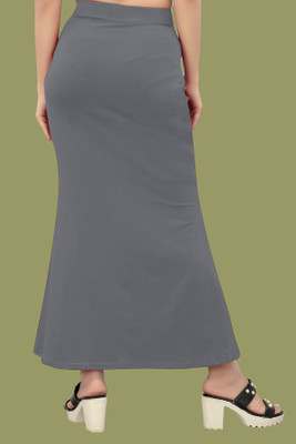 KERMIT K.M._FishCut_Grey_L_Saree Shapewear shapewear petticoat For saree Lycra Blend Petticoat(L)