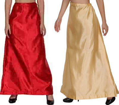 KAVYA DESIGNERS COMBO SATIN PETTICOAT ST84 Pure Satin Petticoat(Free)