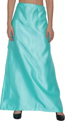 FFFR FASHION Satin petticoat c - green Satin Blend Petticoat(Free)