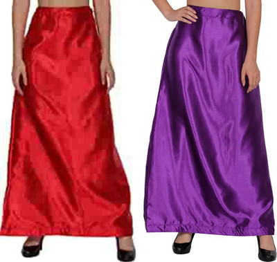 KAVYA DESIGNERS COMBO SATIN PETTICOAT ST59 Pure Satin Petticoat(Free)