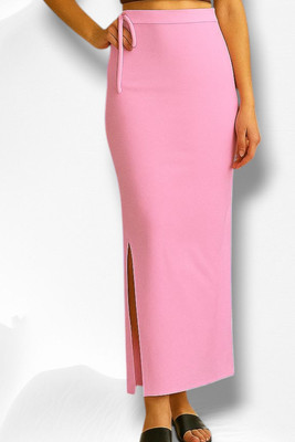 The Stanch Shapeware Pink MT0091 Lycra Blend Petticoat(XXL)