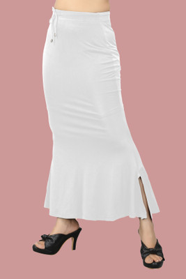 Ozberk Creation K.MT._Fish_White_L_Saree Shapewear shapewear petticoat For women Lycra Blend Petticoat(L)