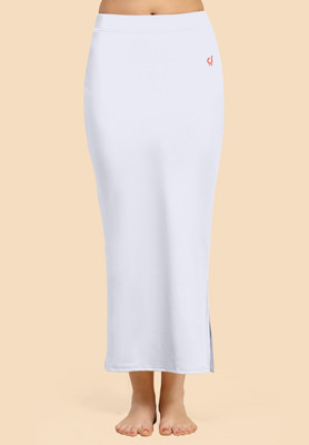 Trendmalls New.P02-White Lycra Blend Petticoat(M)