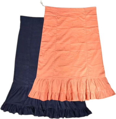 Belizzi Paridhan Navy Blue & Peachy Pink Combo Pure Cotton Petticoat(XL)
