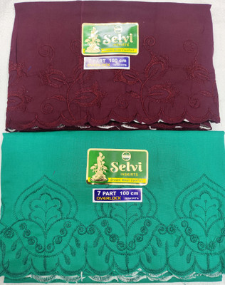 Selvi Model Embroidery Inskirt/Petticoat 7 Part Pure Cotton Petticoat(XL)
