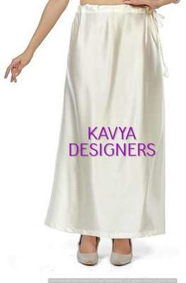 KAVYA DESIGNERS WHITE RD COLOURPETTICOAT31 Pure Satin Petticoat(Free)