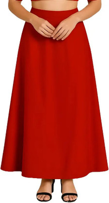 j s fashion JSF-LADYPETI-COTTON-RED Cotton Blend Petticoat(Free)